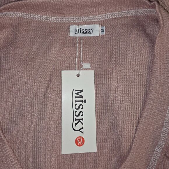 MisSky Soft Waffle Maternity Tunic with Blouson Sleeves Size Medium - Picture 6 of 6